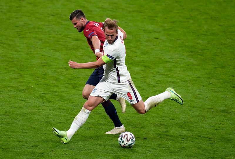 Harry Kane in action for England